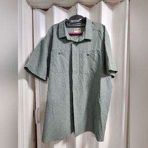 Gray Short Sleeve Button-Up Shirt Lake & Trail